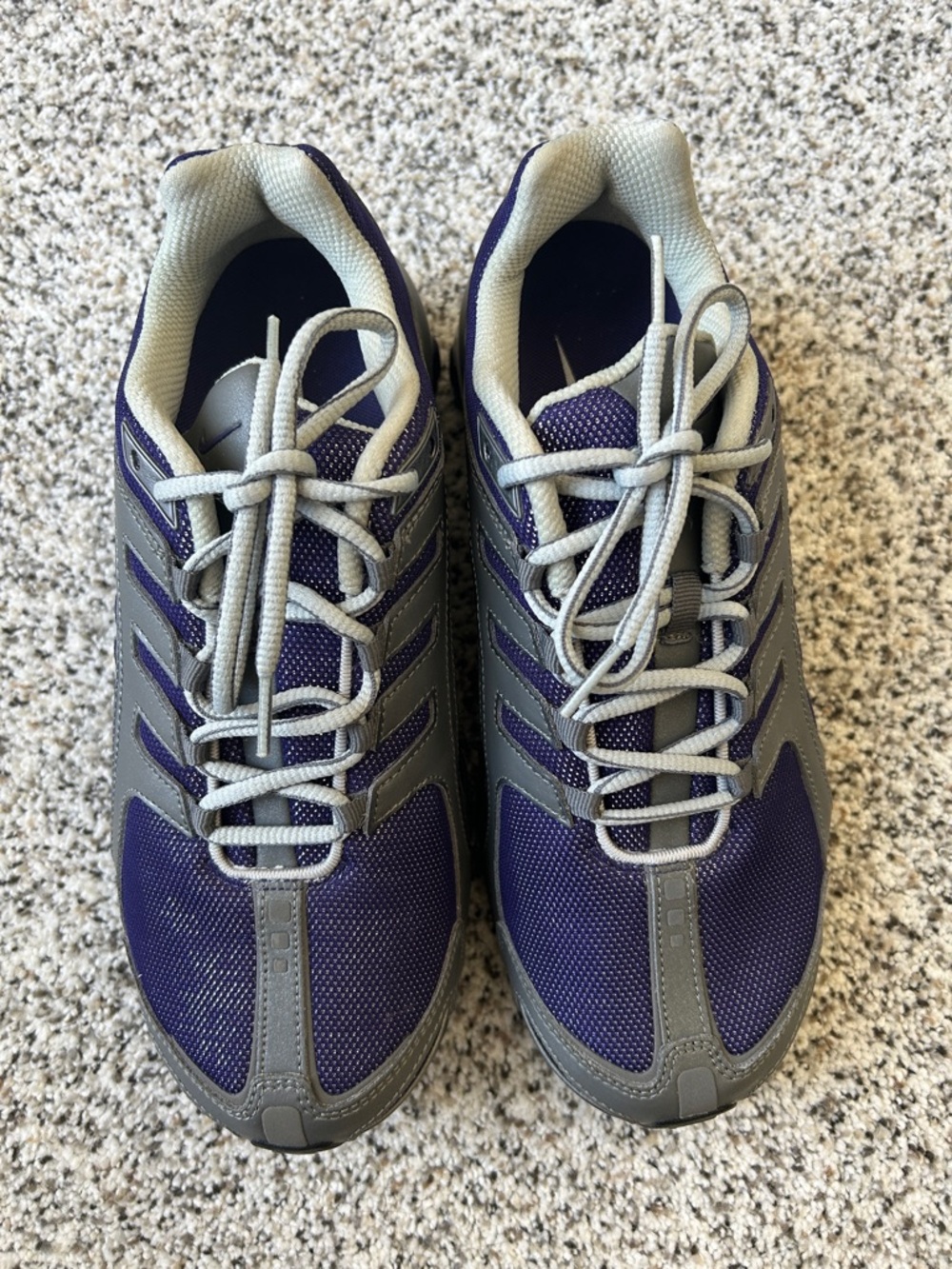 Women's Purple and Gray Athletic Sneakers - Lightweight Support